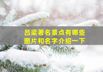 吕梁著名景点有哪些图片和名字介绍一下