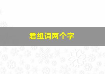 君组词两个字