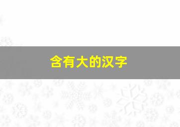 含有大的汉字