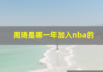 周琦是哪一年加入nba的