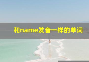 和name发音一样的单词