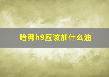 哈弗h9应该加什么油