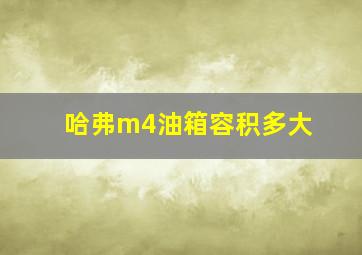 哈弗m4油箱容积多大