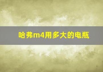 哈弗m4用多大的电瓶