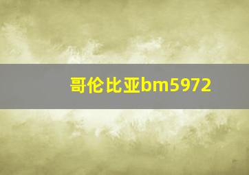 哥伦比亚bm5972