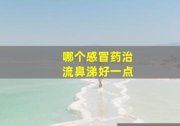 哪个感冒药治流鼻涕好一点