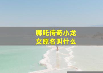 哪吒传奇小龙女原名叫什么