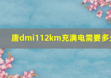 唐dmi112km充满电需要多久