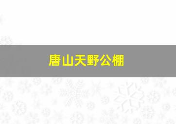 唐山天野公棚