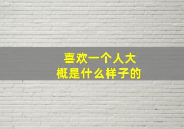 喜欢一个人大概是什么样子的