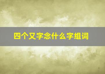 四个又字念什么字组词