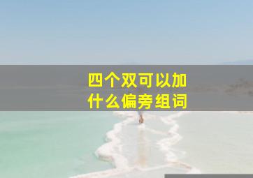 四个双可以加什么偏旁组词