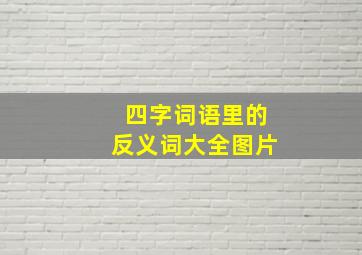 四字词语里的反义词大全图片