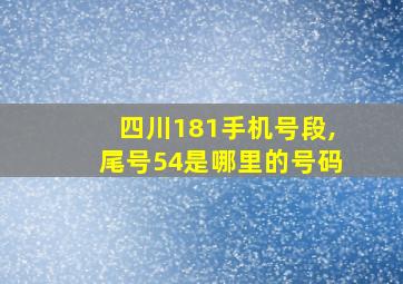 四川181手机号段,尾号54是哪里的号码