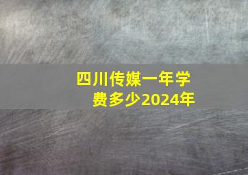 四川传媒一年学费多少2024年