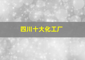 四川十大化工厂