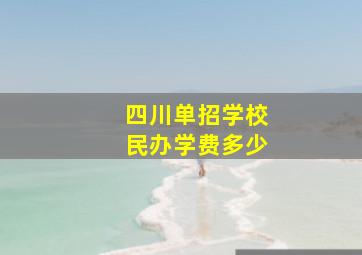 四川单招学校民办学费多少