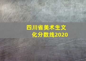 四川省美术生文化分数线2020