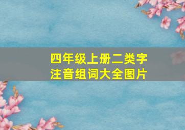 四年级上册二类字注音组词大全图片