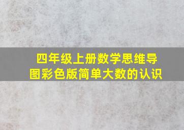 四年级上册数学思维导图彩色版简单大数的认识