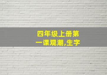 四年级上册第一课观潮,生字