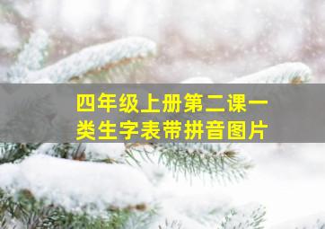 四年级上册第二课一类生字表带拼音图片