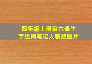 四年级上册第六课生字组词笔记人教版图片