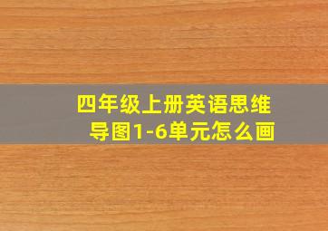 四年级上册英语思维导图1-6单元怎么画