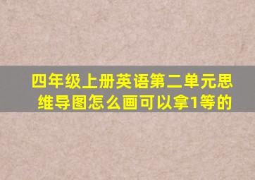 四年级上册英语第二单元思维导图怎么画可以拿1等的