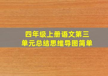 四年级上册语文第三单元总结思维导图简单