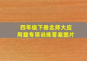 四年级下册北师大应用题专项训练答案图片