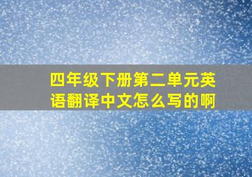 四年级下册第二单元英语翻译中文怎么写的啊