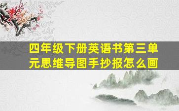 四年级下册英语书第三单元思维导图手抄报怎么画