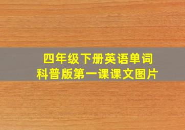 四年级下册英语单词科普版第一课课文图片