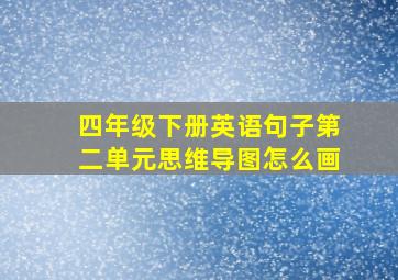 四年级下册英语句子第二单元思维导图怎么画