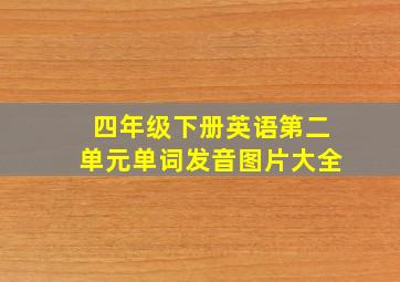 四年级下册英语第二单元单词发音图片大全