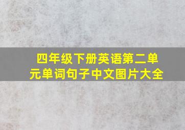 四年级下册英语第二单元单词句子中文图片大全