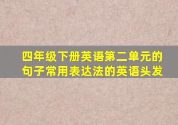 四年级下册英语第二单元的句子常用表达法的英语头发