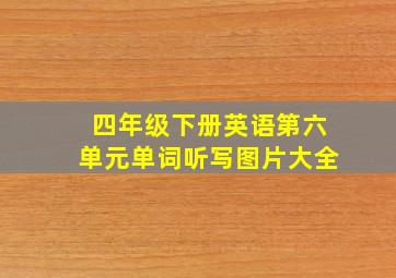 四年级下册英语第六单元单词听写图片大全