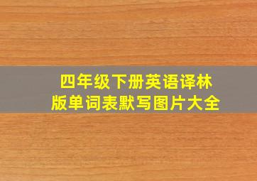 四年级下册英语译林版单词表默写图片大全