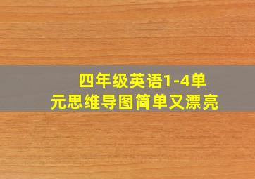 四年级英语1-4单元思维导图简单又漂亮