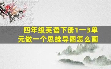 四年级英语下册1一3单元做一个思维导图怎么画