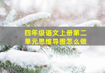 四年级语文上册第二单元思维导图怎么做