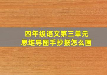 四年级语文第三单元思维导图手抄报怎么画