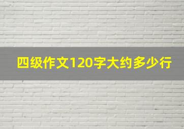 四级作文120字大约多少行