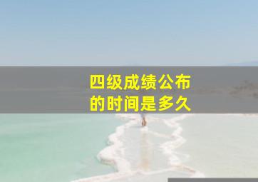 四级成绩公布的时间是多久