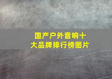 国产户外音响十大品牌排行榜图片