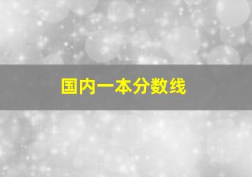 国内一本分数线