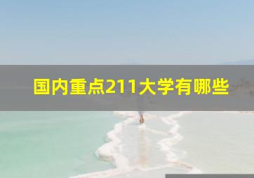 国内重点211大学有哪些