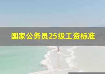 国家公务员25级工资标准